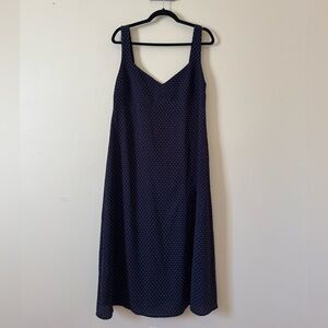 Park & Fifth Navy with White Polka Dot Maxi Dress
